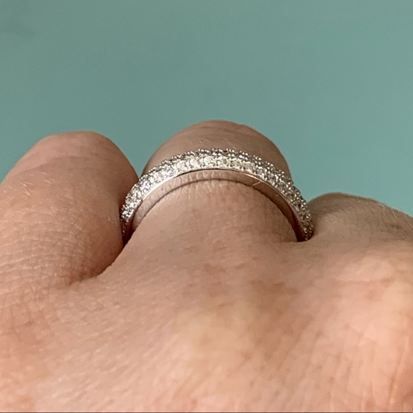 Sterling Silver Pave Crystal Ring - Picture 5 of 11